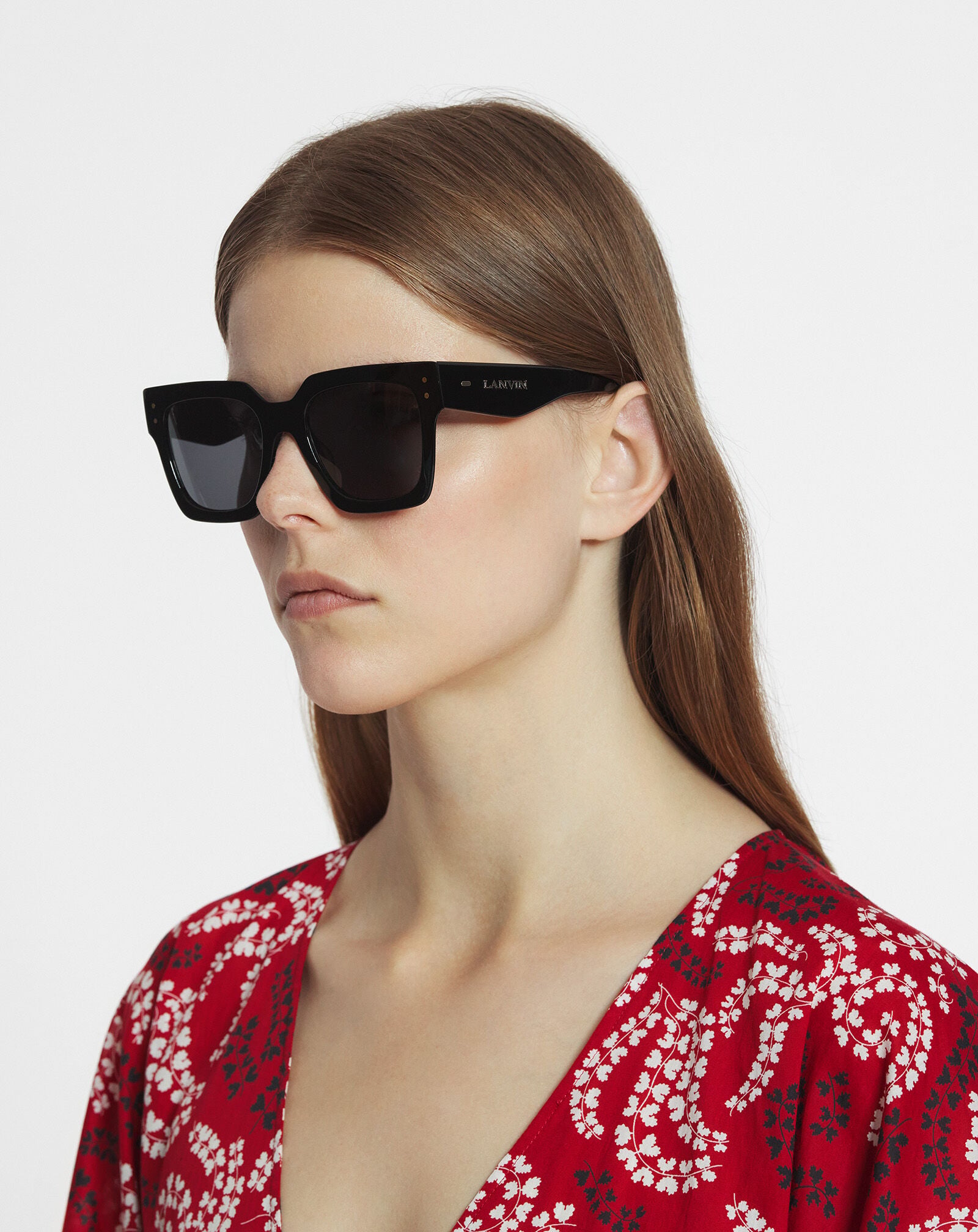 Lanvin LUNETTES MAXI RECTANGLE LANVIN SIGNATURE Black AWEYSIGN676SP25