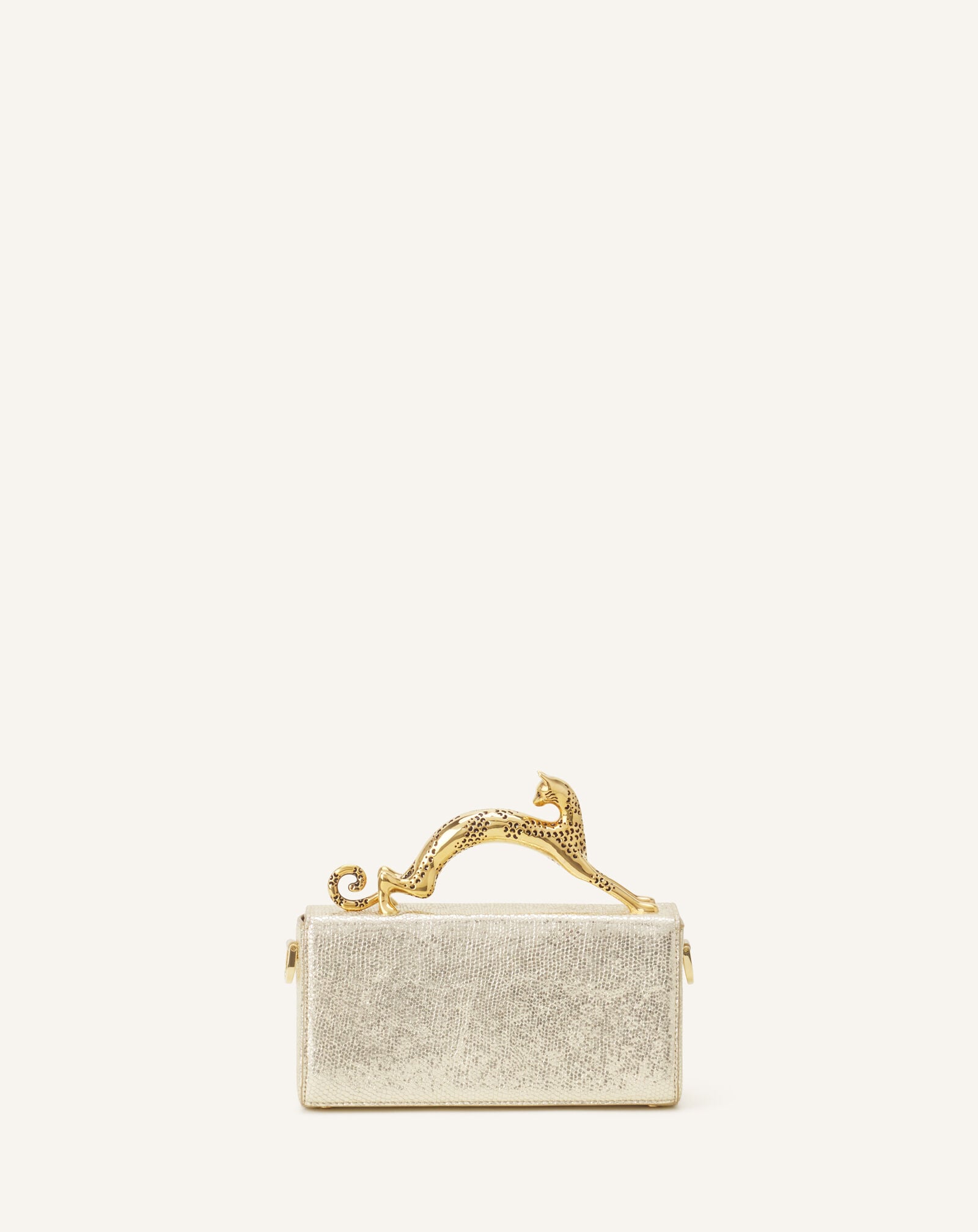 PENCIL CAT NANO BAG IN CRACKLED METALLIC LEATHER Lanvin PENCIL CAT NANO BAG IN CRACKLED METALLIC LEATHER Gold LWBGBR04MCCAA26