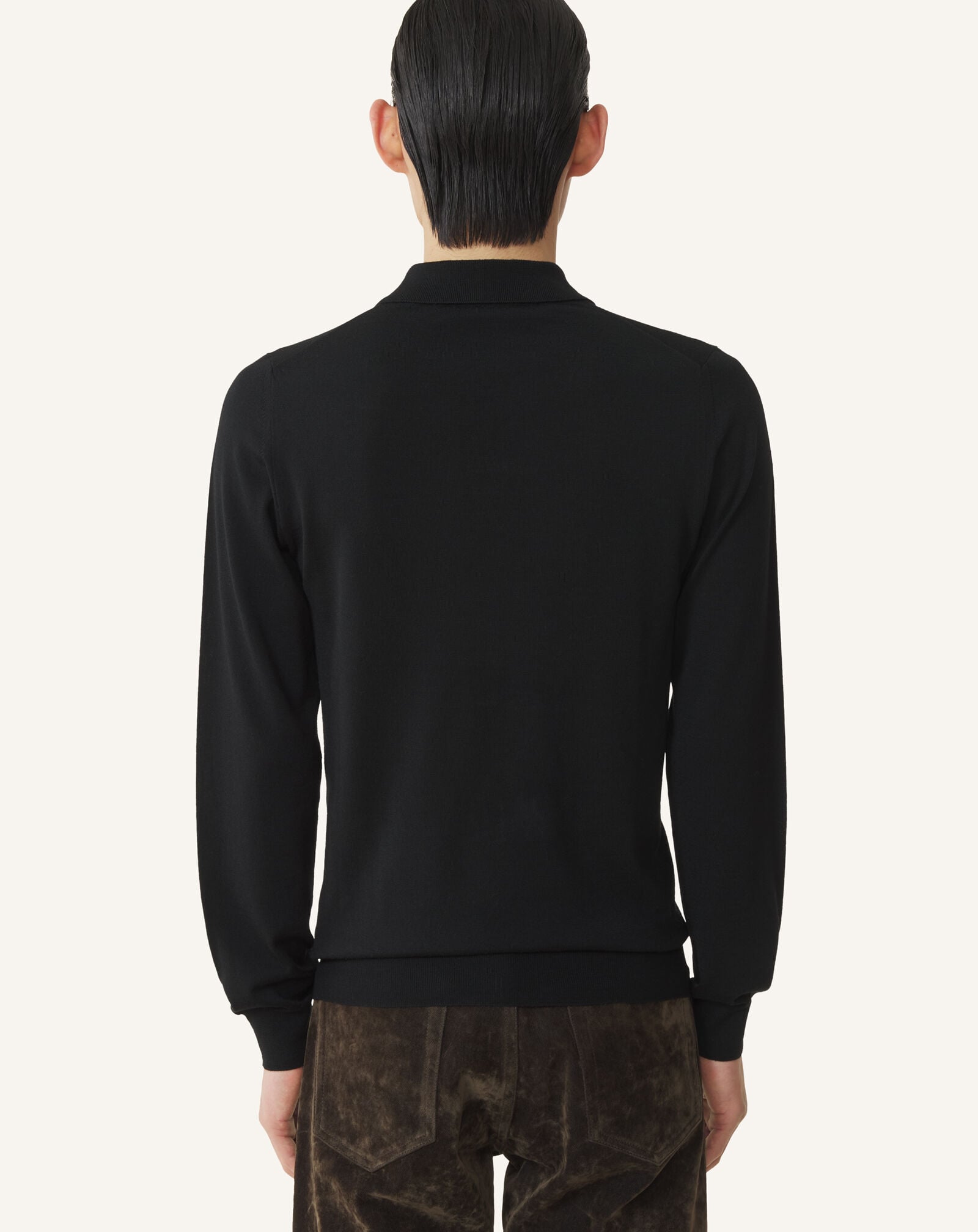 Lanvin POLO NECK LONG-SLEEVE JUMPER Black RMPL0012K099A26