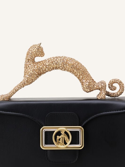 TASCHE NANO PENCIL CAT AUS LEDER MIT STRASS Lanvin TASCHE NANO PENCIL CAT AUS LEDER MIT STRASS Schwarz LWBGBRS3TPSSH23