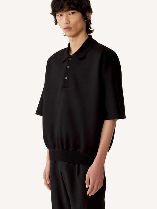 POLO AMPLE EN JERSEY DOUBLE FACE Lanvin POLO AMPLE EN JERSEY DOUBLE FACE Noir/Bleu marine RMPL0051J056E26