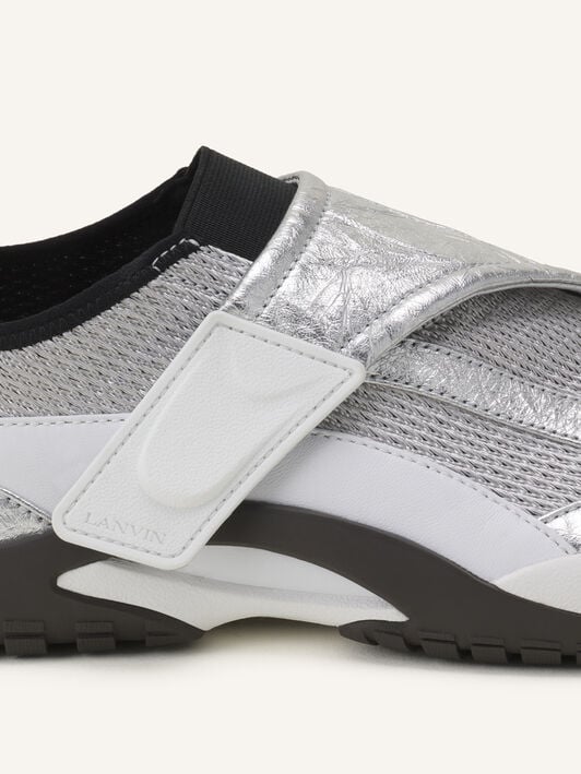 SNEAKER LNV1 EN CUIR METALLISE FROISSE Lanvin SNEAKER LNV1 EN CUIR METALLISE FROISSE Noir/Argent FUSKDK0IKNMCE26