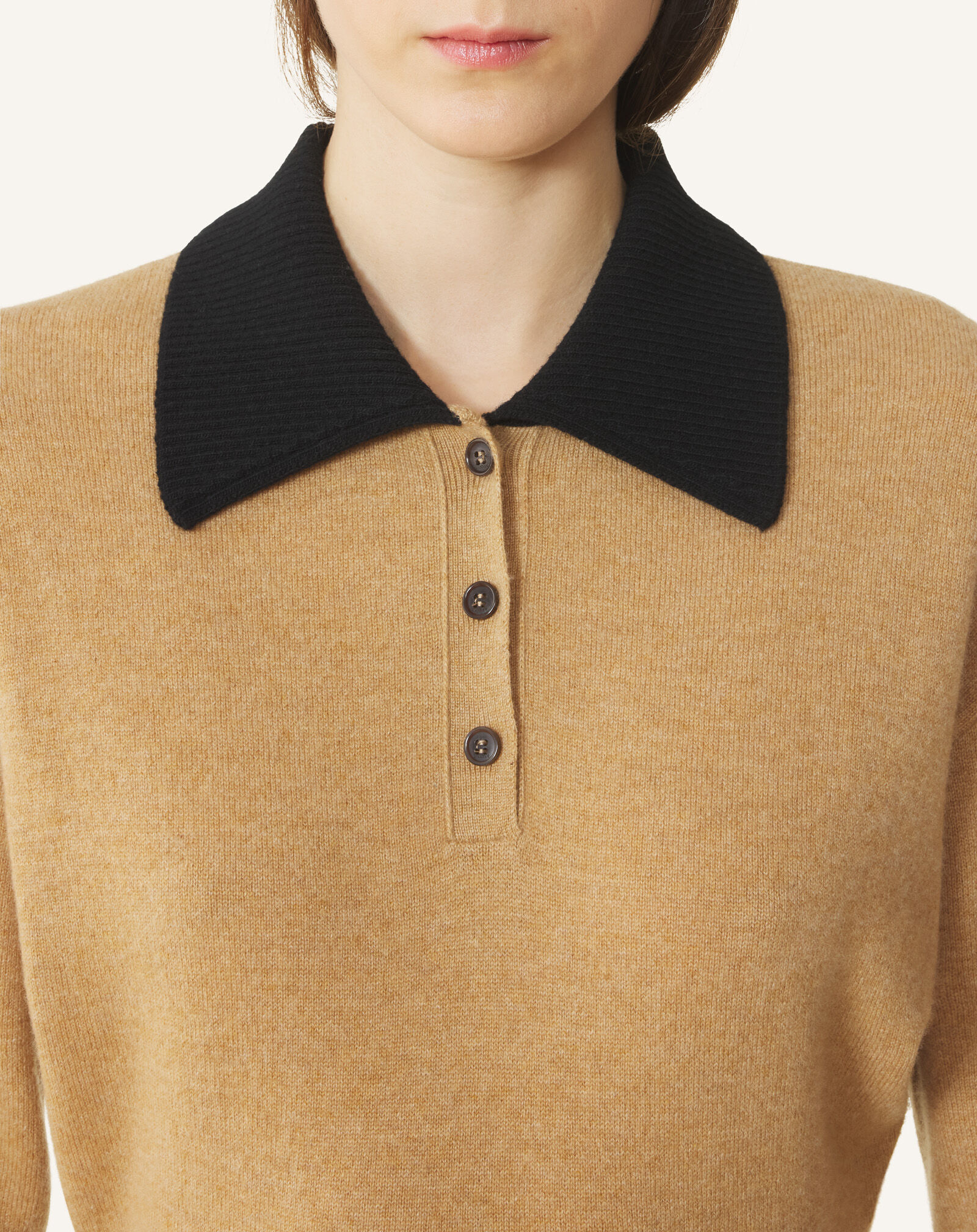 CONTRAST COLLAR POLO Lanvin CONTRAST COLLAR POLO Cappuccino RWPO0053K113H26
