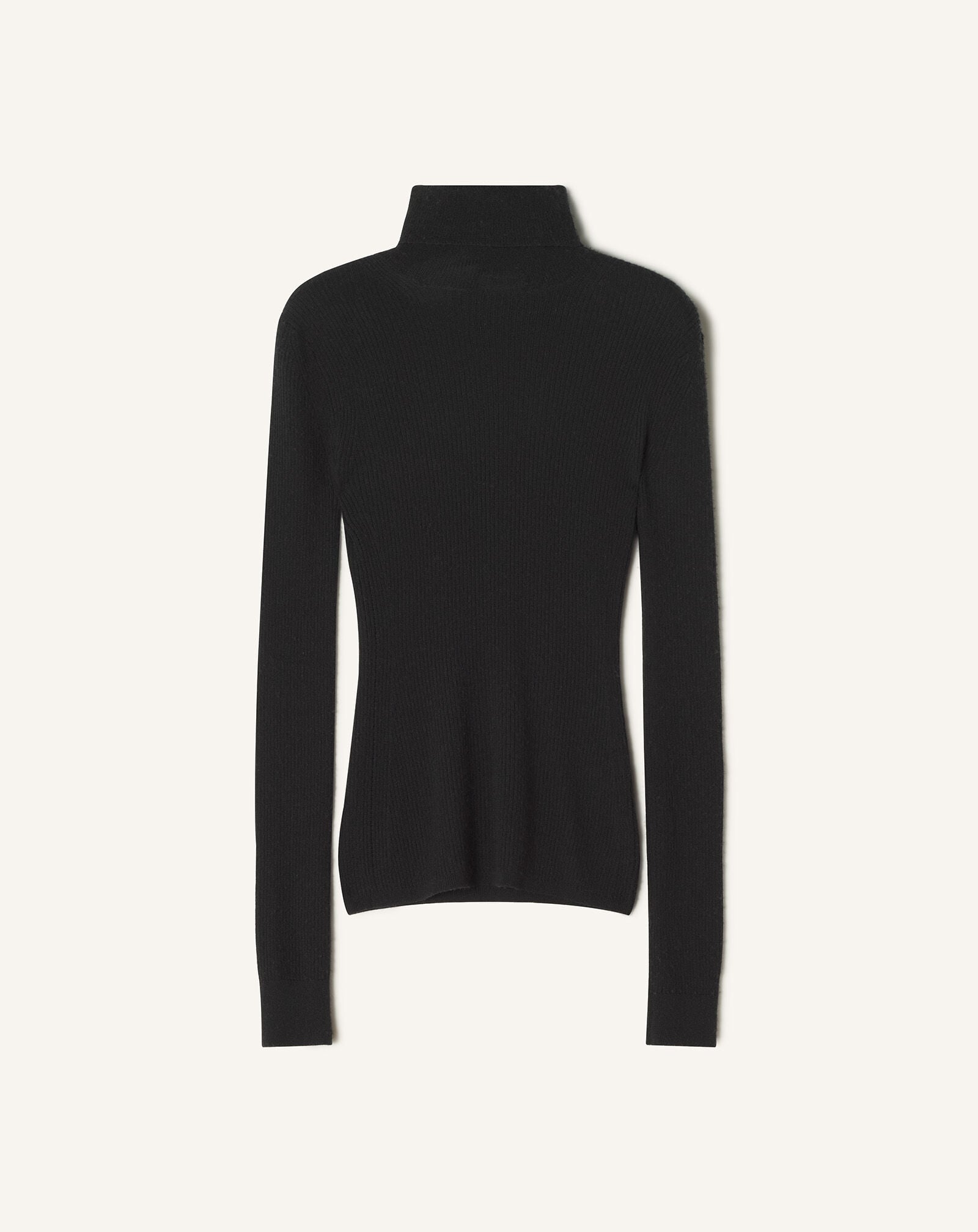 ROLLKRAGENPULLOVER AUS MERINOWOLLE UND SEIDE Lanvin ROLLKRAGENPULLOVER AUS MERINOWOLLE UND SEIDE Schwarz RWPO0023K069H25