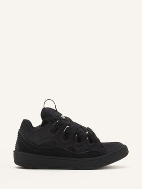 Lanvin CURB SNEAKERS IN LEATHER Black FUSKDK12DRAGP25