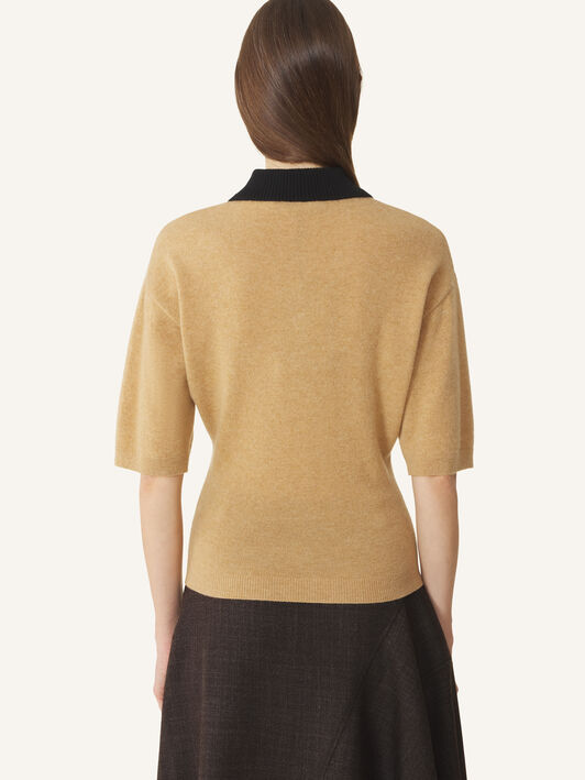 CONTRAST COLLAR POLO Lanvin CONTRAST COLLAR POLO Cappuccino RWPO0053K113H26