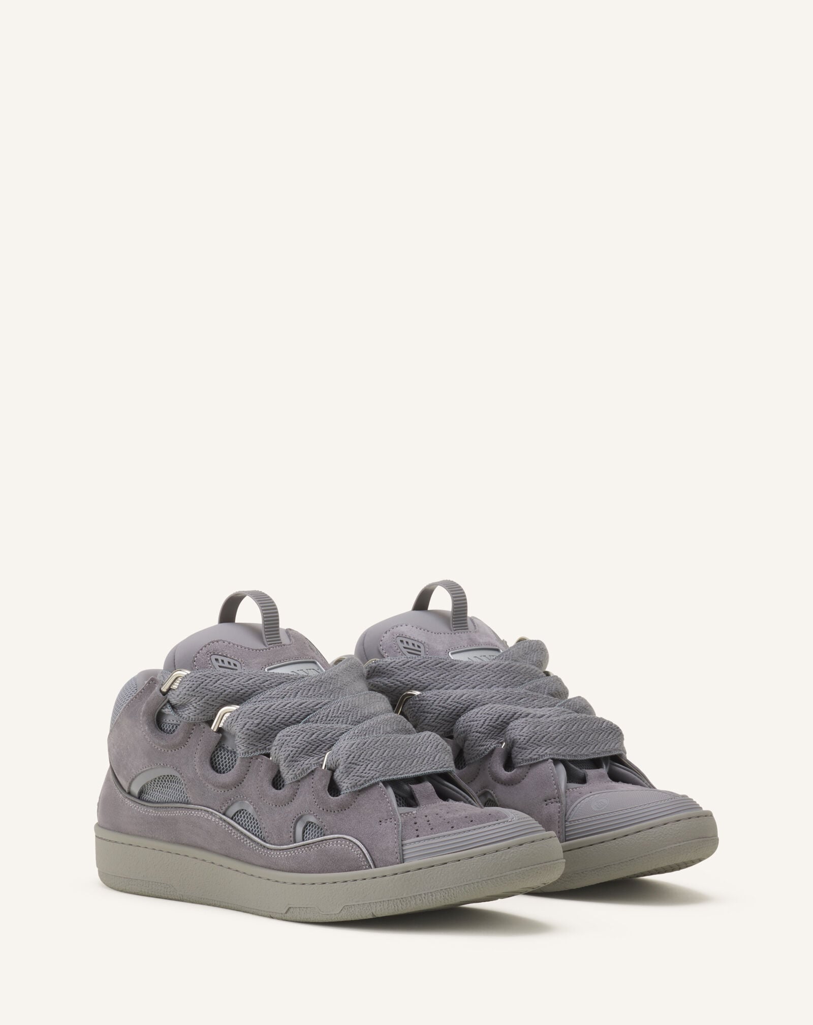 SNEAKERS CURB EN SUEDE MONOCOLOR Lanvin SNEAKERS CURB EN SUEDE MONOCOLOR Gris Clair FUSKDK12DRASE26