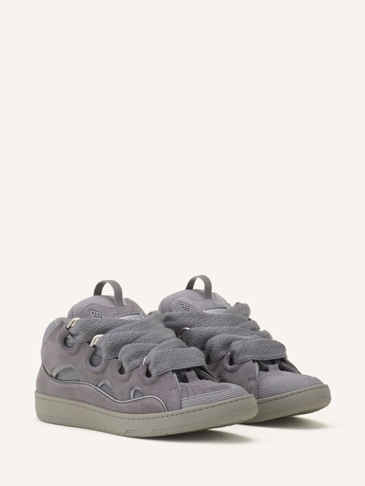 SNEAKERS CURB EN SUEDE MONOCOLOR Lanvin SNEAKERS CURB EN SUEDE MONOCOLOR Gris Clair FUSKDK12DRASE26