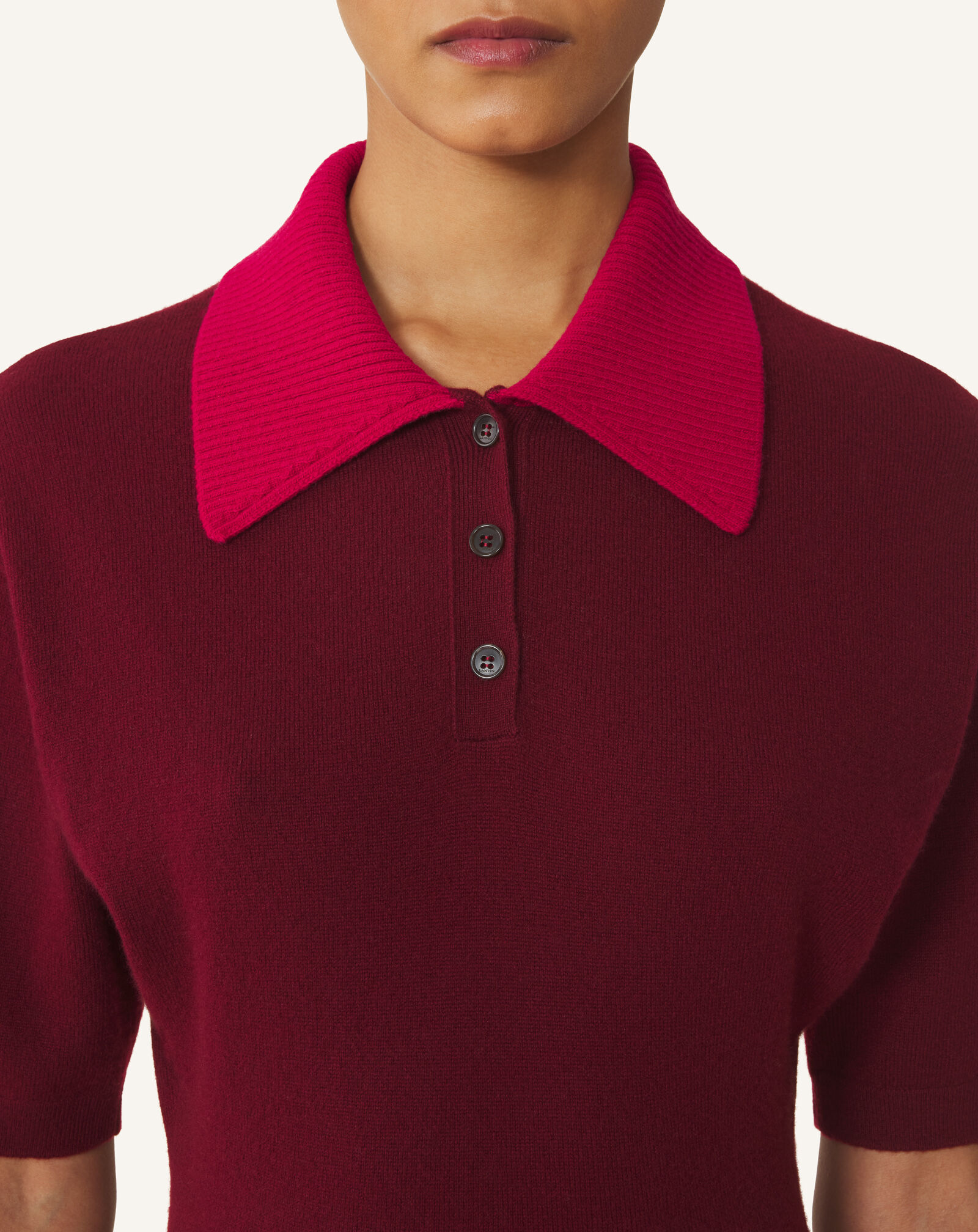 CONTRAST COLLAR POLO Lanvin CONTRAST COLLAR POLO Red Win RWPO0053K113H26