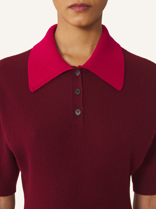 CONTRAST COLLAR POLO Lanvin CONTRAST COLLAR POLO Red Win RWPO0053K113H26