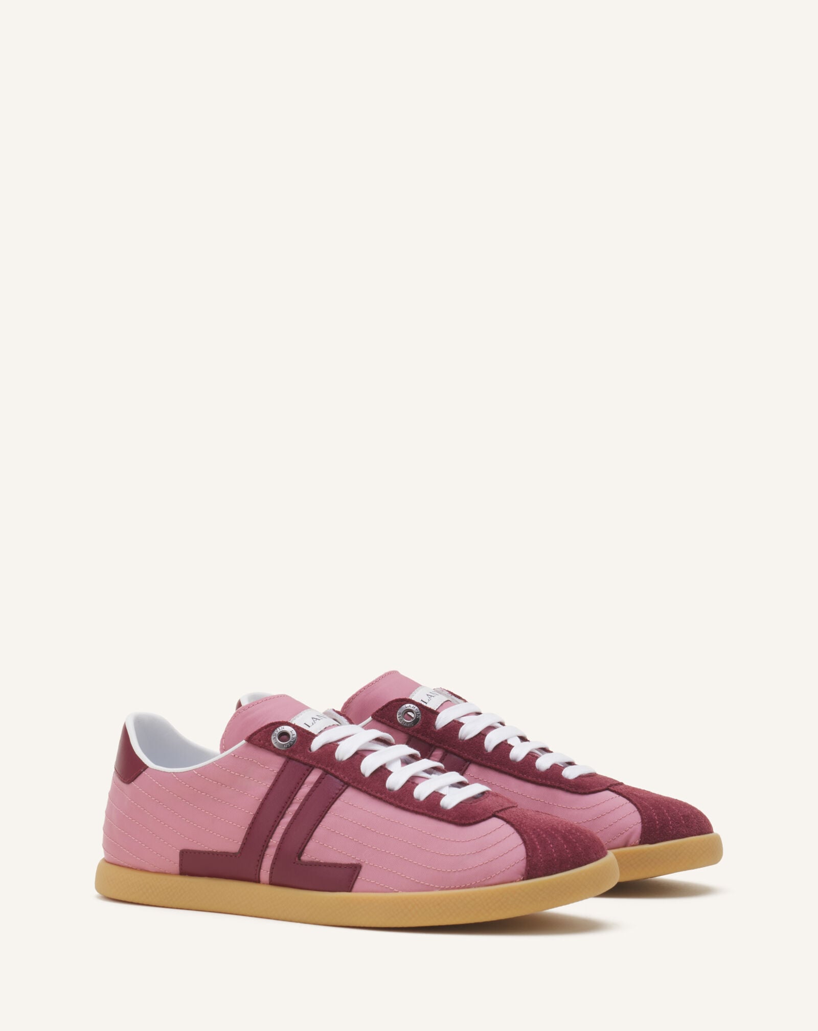 Lanvin SNEAKERS GLEN 2.0 EN NYLON Rose/Bordeaux FUSKZL01NYSQA26