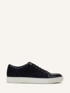 DBB1 SNEAKERS IN PATENT LEATHER AND SUEDE Lanvin DBB1 SNEAKERS IN PATENT LEATHER AND SUEDE Dark Blue FMSKDBB1VBALP15