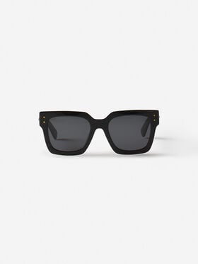 Lanvin LUNETTES MAXI RECTANGLE LANVIN SIGNATURE Noir AWEYSIGN676SP25