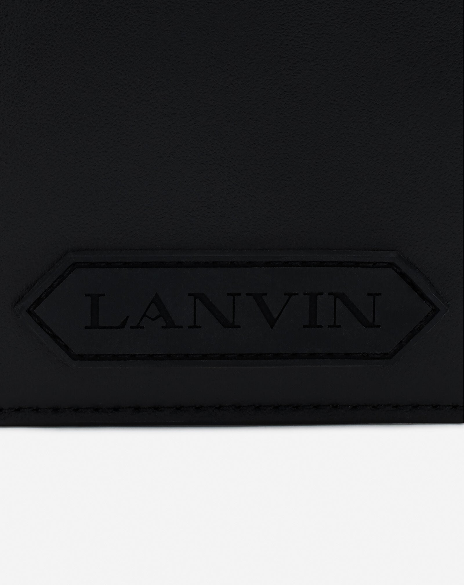 PORTEFEUILLE LANVIN SIGNATURE EN CUIR Lanvin PORTEFEUILLE LANVIN SIGNATURE EN CUIR Noir LMSLSWB3TOPSP24