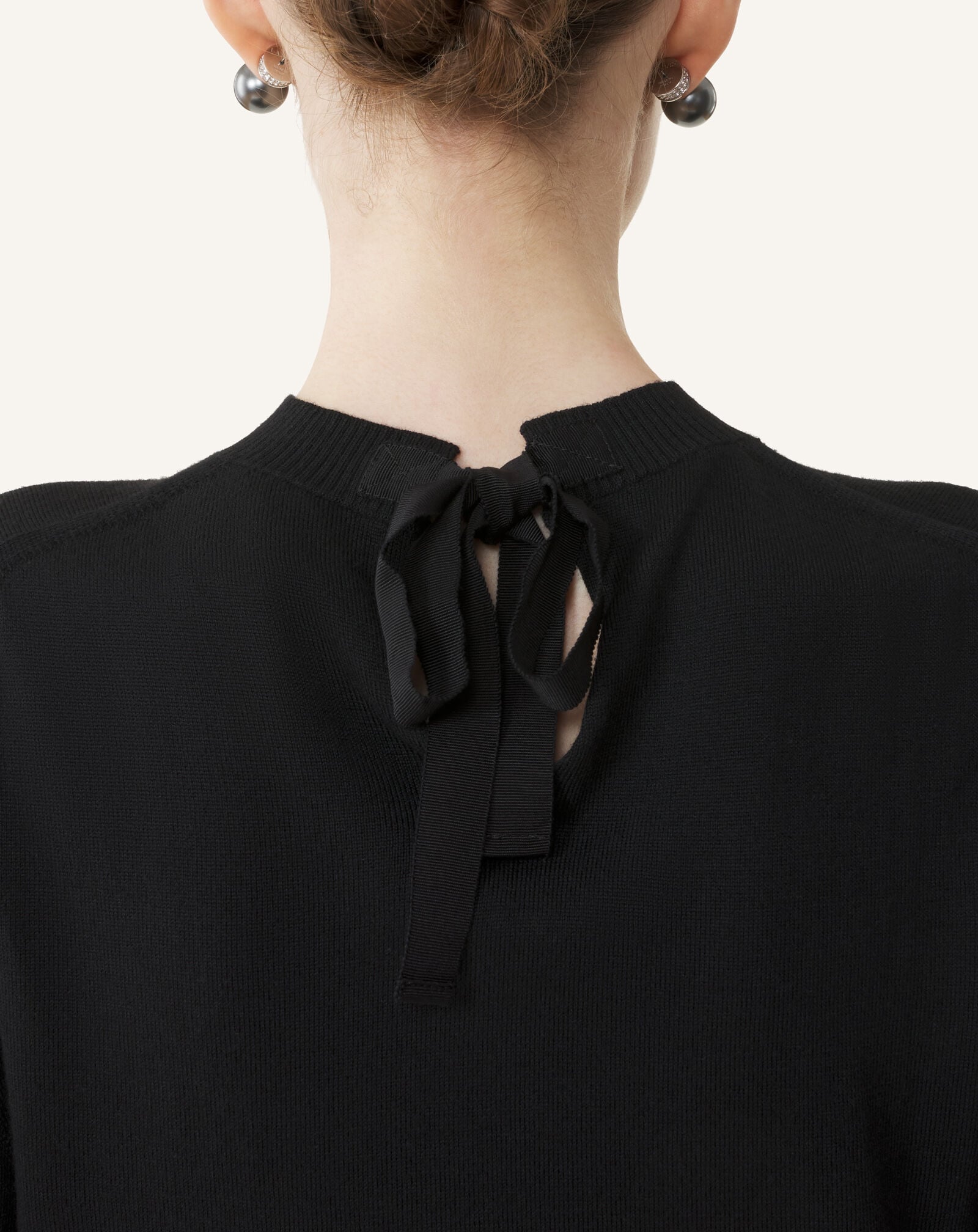 PULL DÉTAIL GROS GRAIN EN MÉRINOS Lanvin PULL DÉTAIL GROS GRAIN EN MÉRINOS Noir RWPO0010K101A26