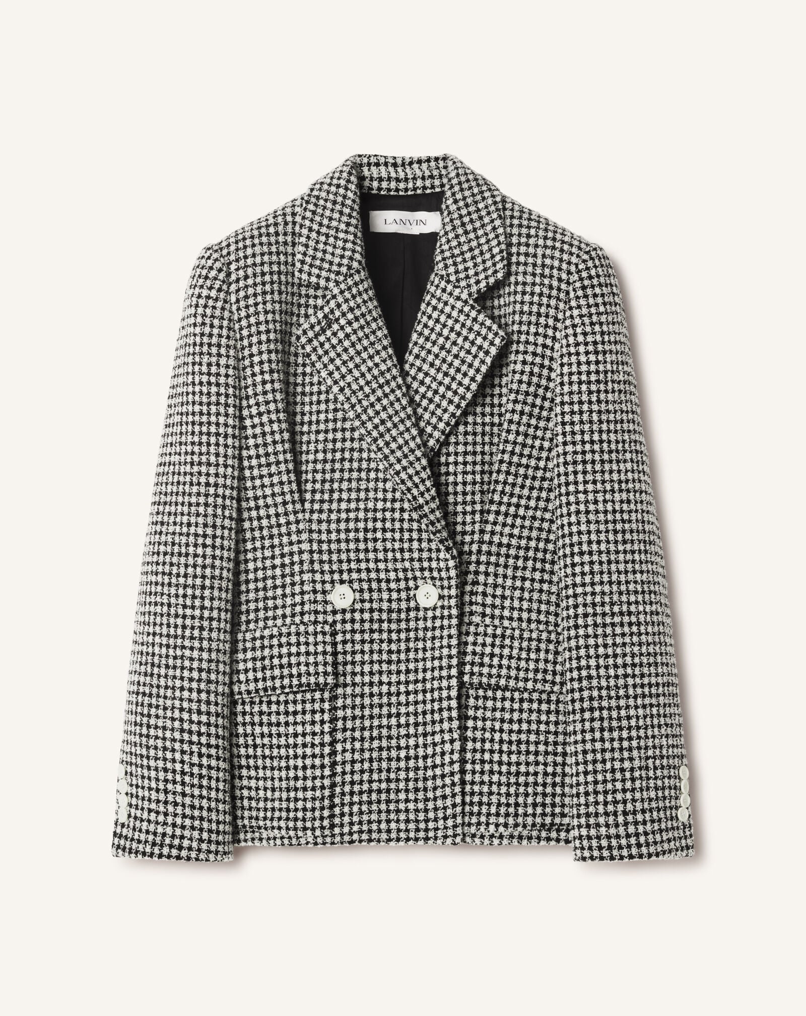 FITTED TWEED JACKET Lanvin FITTED TWEED JACKET Black/White RWJA01176386A26