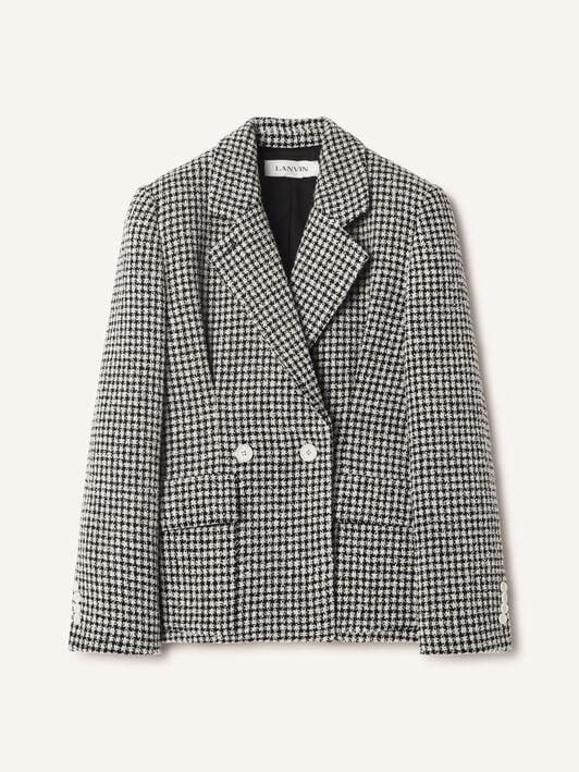 FITTED TWEED JACKET Lanvin FITTED TWEED JACKET Black/White RWJA01176386A26