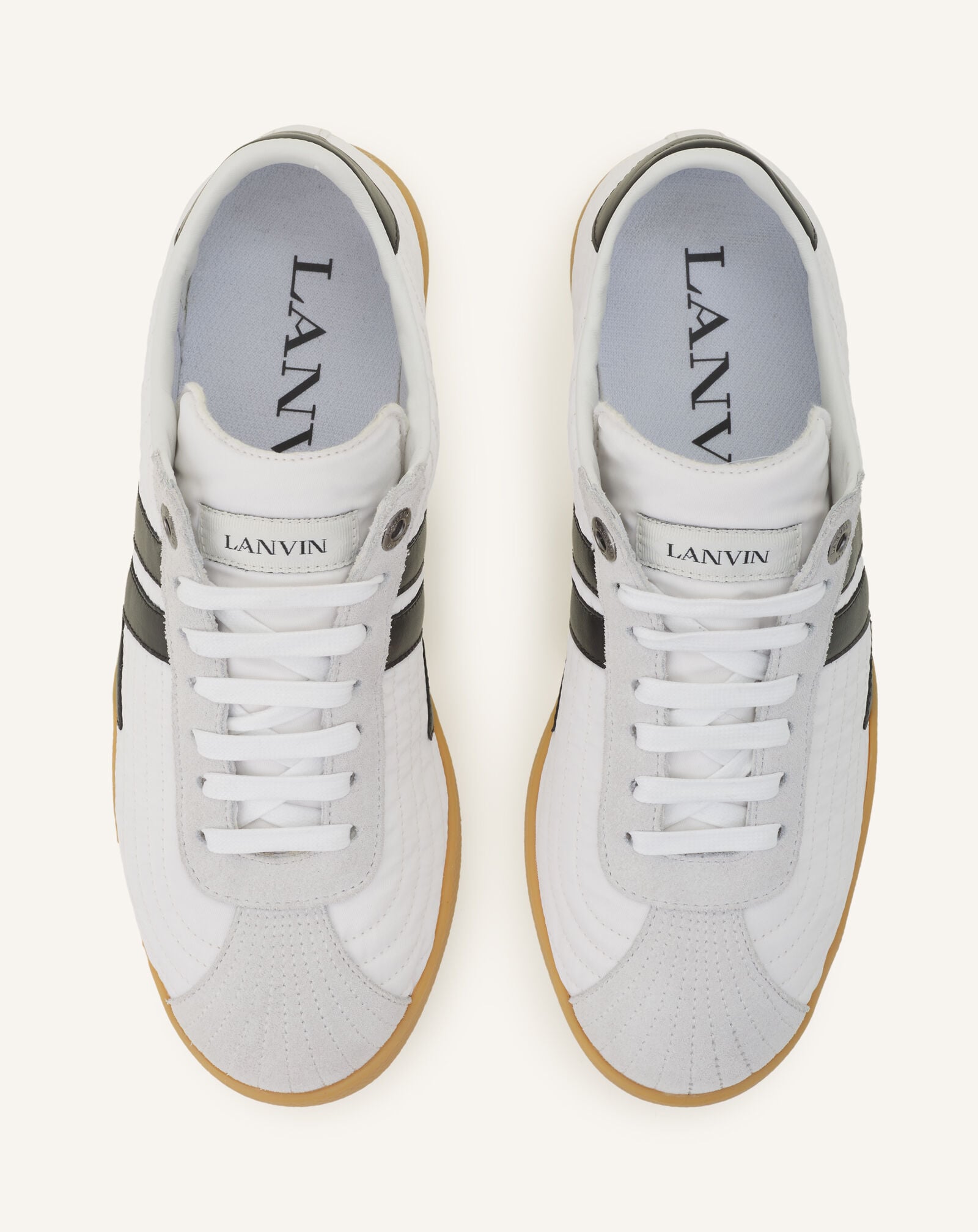 SNEAKER GLEN 2.0 AUS NYLON Lanvin SNEAKER GLEN 2.0 AUS NYLON Weiß/Schwarz FUSKZL01NYSQA26