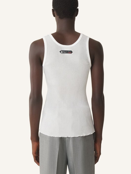 DÉBARDEUR EN JERSEY PLISSÉ Lanvin DÉBARDEUR EN JERSEY PLISSÉ Blanc RMTS0132J049P26