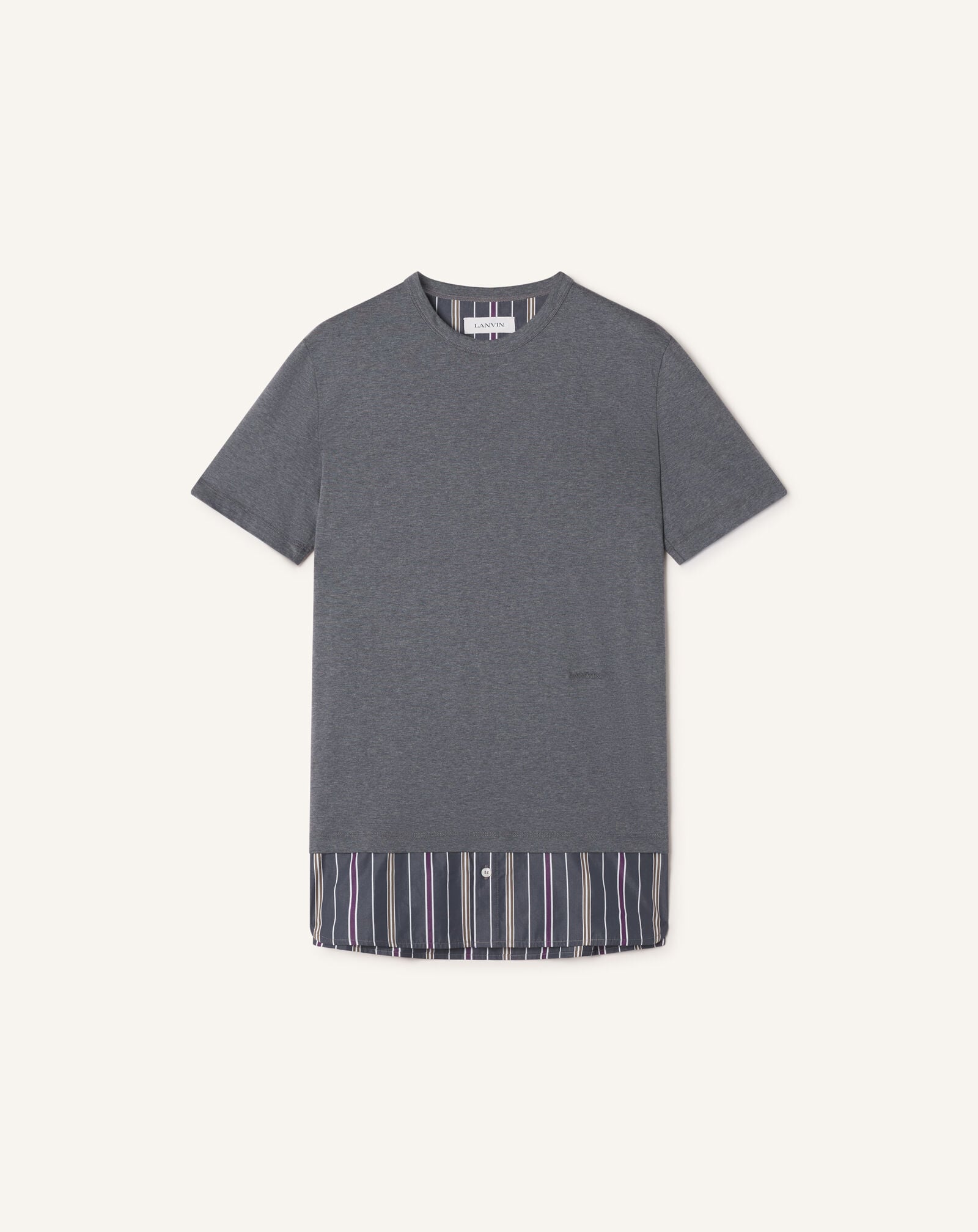 Lanvin SHIRT DETAIL T-SHIRT Charcoal RMTS0412J060A26