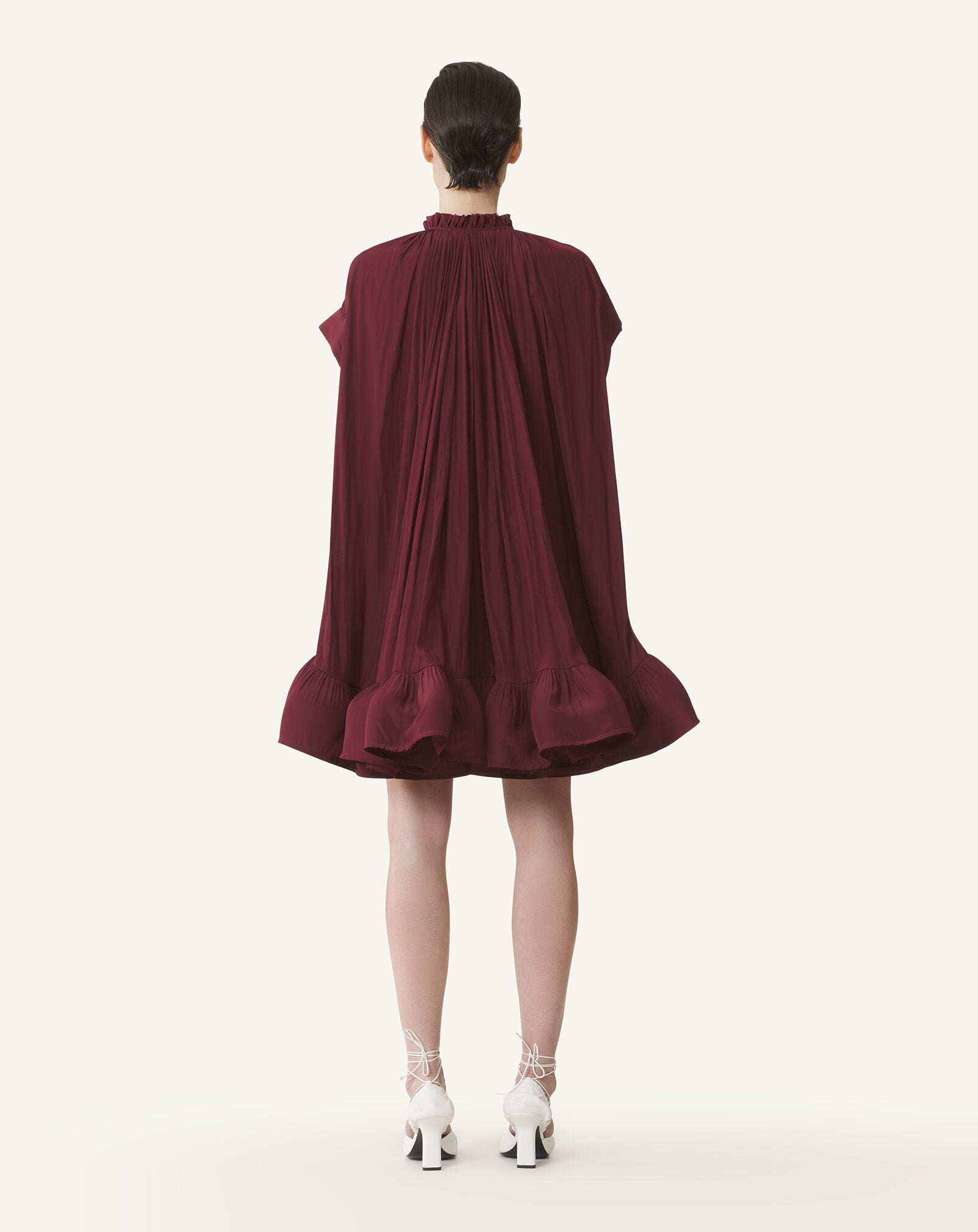 VESTIDO CORTO DE CHARMEUSE Lanvin VESTIDO CORTO DE CHARMEUSE Burdeos RWDR209U4778H20