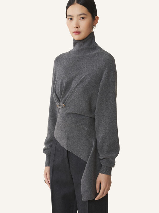 JERSÉY DE LANA Y CACHEMIRA Lanvin JERSÉY DE LANA Y CACHEMIRA Gris paloma RWPO0004K065H25