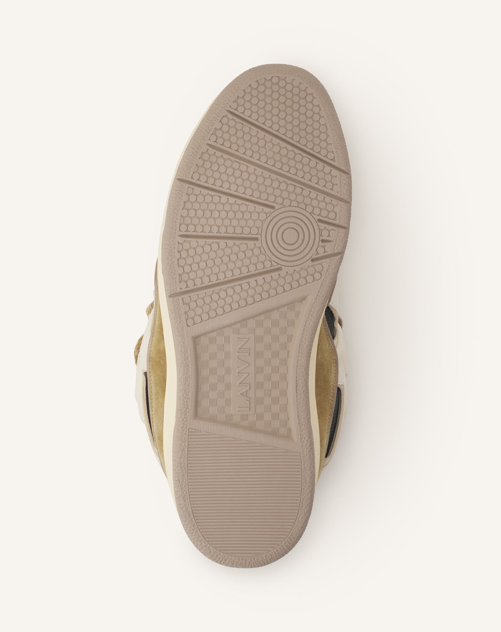 SNEAKERS CURB IN PELLE Lanvin SNEAKERS CURB IN PELLE Beige Chiaro/Kaki FUSKDK12BICOE25