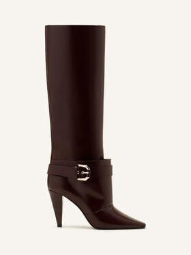 Lanvin BOTTES MYSTIQUE EN VERNIS Marron FWBOMF07SPAZH26