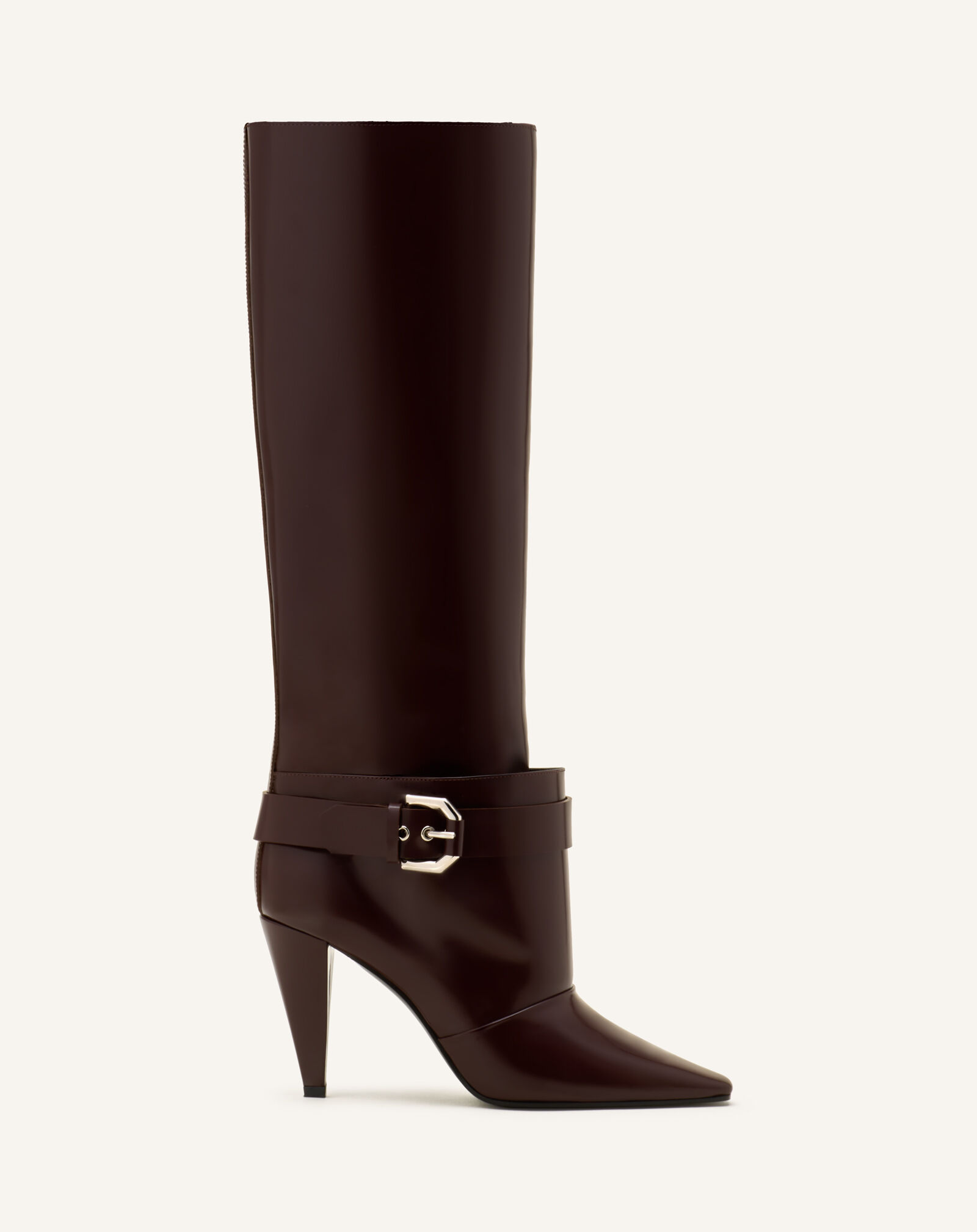 Lanvin KNEE BOOT POINTED TOE HIGH HEEL 90MM Brown FWBOMF07SPAZH26