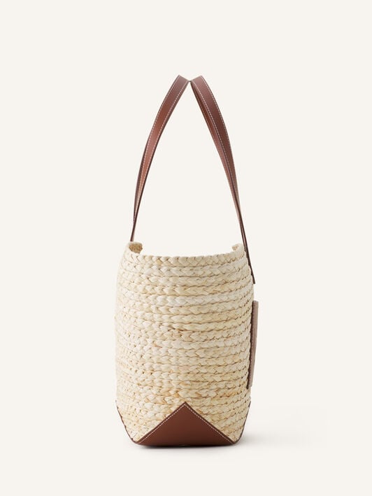 BORSA A CESTINO MEDIA CATCH BY LANVIN Lanvin BORSA A CESTINO MEDIA CATCH BY LANVIN Ecru/Cognac LWBGLPAMMACAP26
