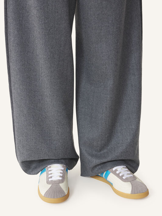 Lanvin SNEAKERS GLEN 2.0 EN NYLON Écru/Bleu clair FUSKZL01NYSQA26