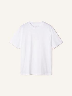 Lanvin T-SHIRT FLOQUÉ LA MÈRE ET L'ENFANT EN COTON Blanc Optique RMTS0012J321A26