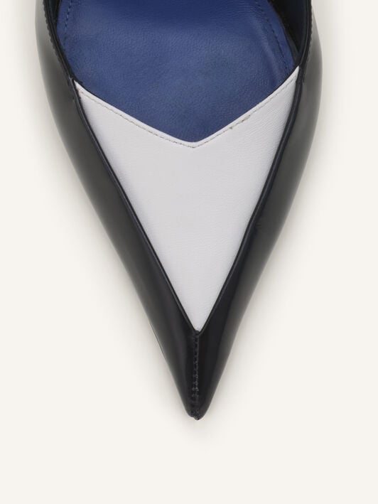 SLINGBACK SERENADE EN CUIR Lanvin SLINGBACK SERENADE EN CUIR Noir/Blanc FWPUMP17SZNAA26