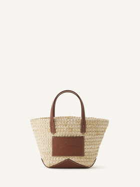 Lanvin PANIER CATCH BY LANVIN PETIT MODÈLE Écru/Cognac LWBGLPASMACAP26