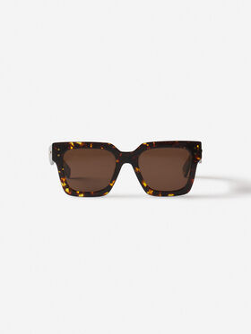 Lanvin LUNETTES MAXI RECTANGLE LANVIN SIGNATURE Ambre/Écaille AWEYSIGN676SP25