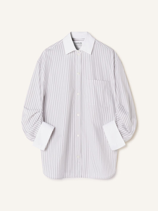 Lanvin GATHERED SLEEVES SHIRT White/Grey RWTO00566480H26