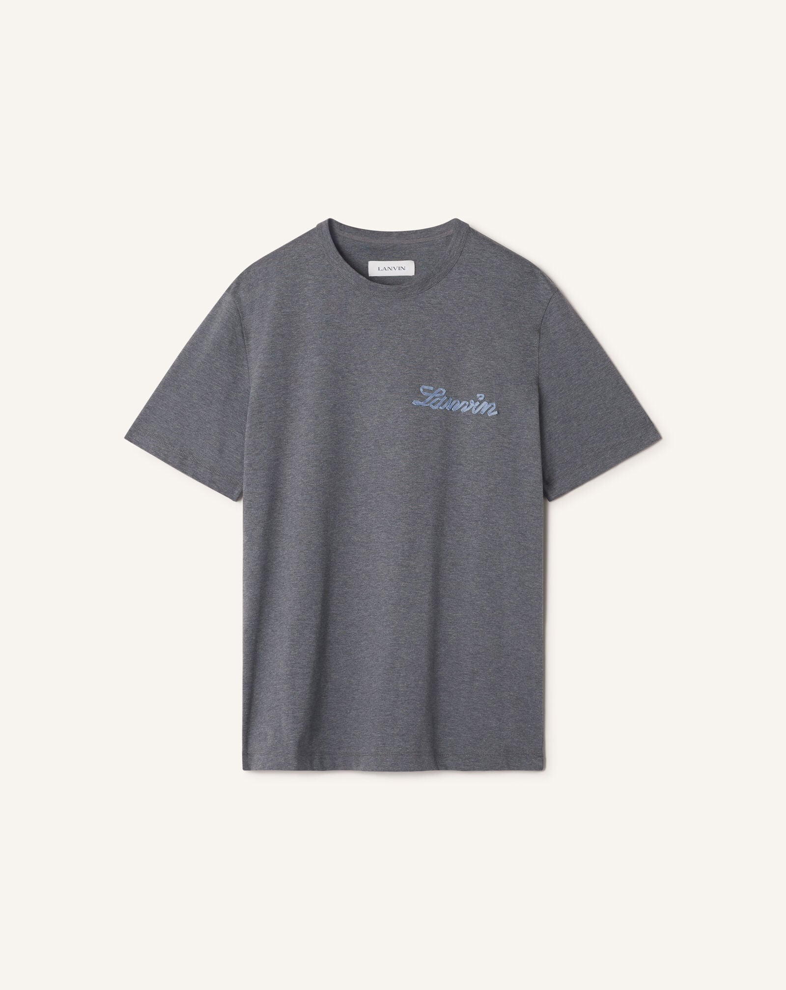 Lanvin T-SHIRT PETIT LOGO LANVIN Charcoal RMTS0012J323A26