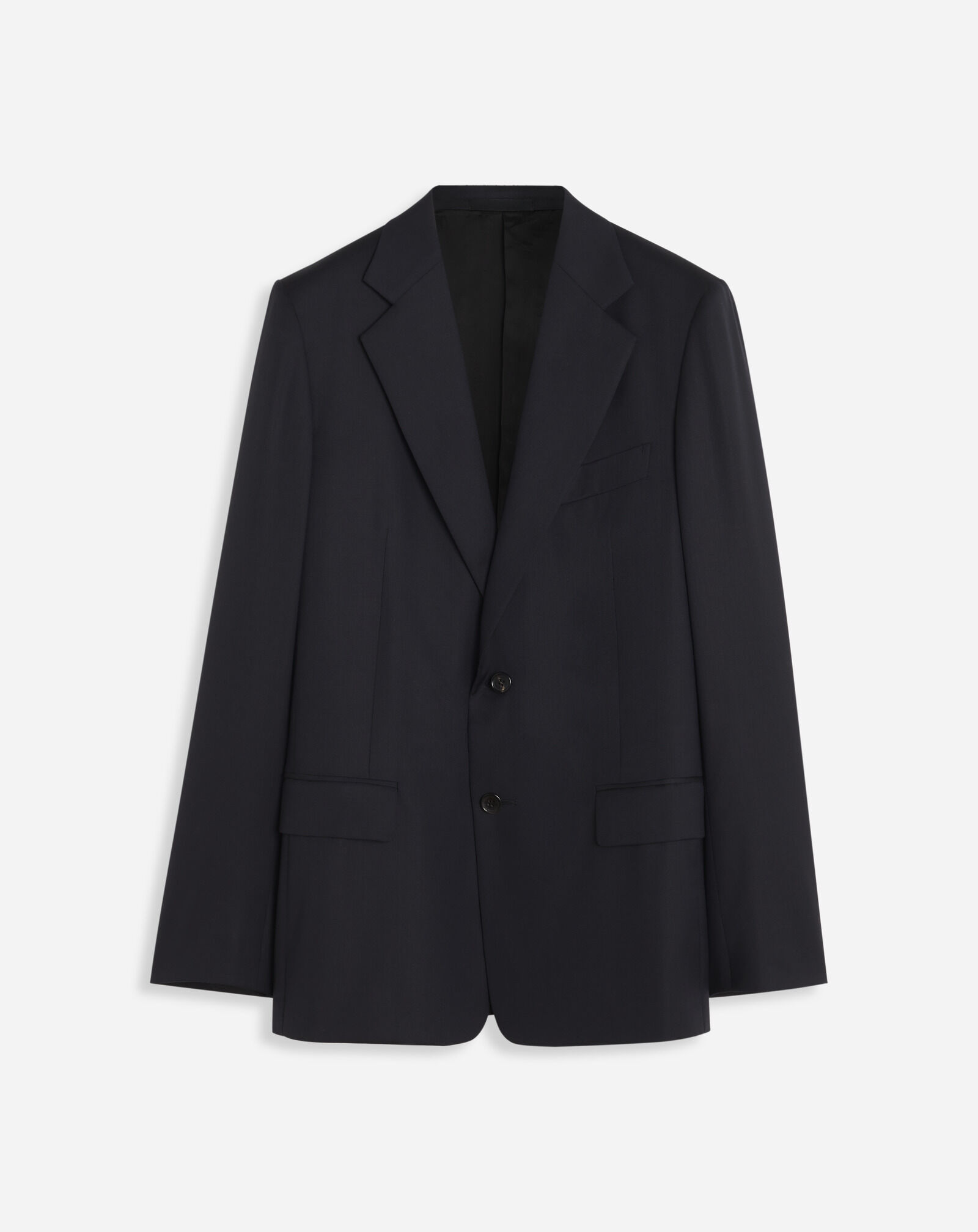 SINGLE BREASTED FLAP POCKETS JACKET in Navy Blue | Lanvin®