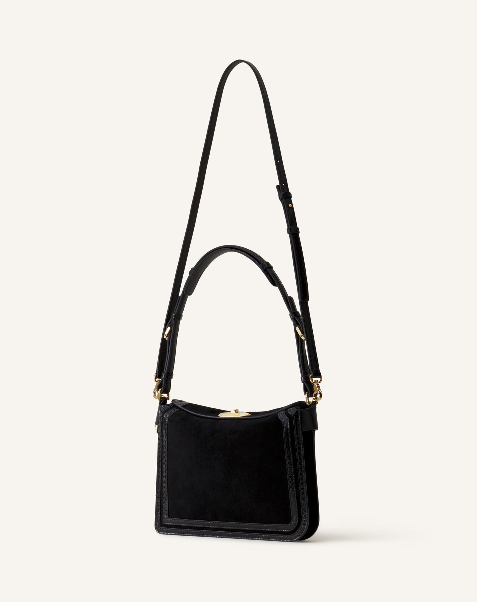COMPAGNON 20 BAG IN SUEDE Lanvin COMPAGNON 20 BAG IN SUEDE Black LWBGLRPMNUAYP26