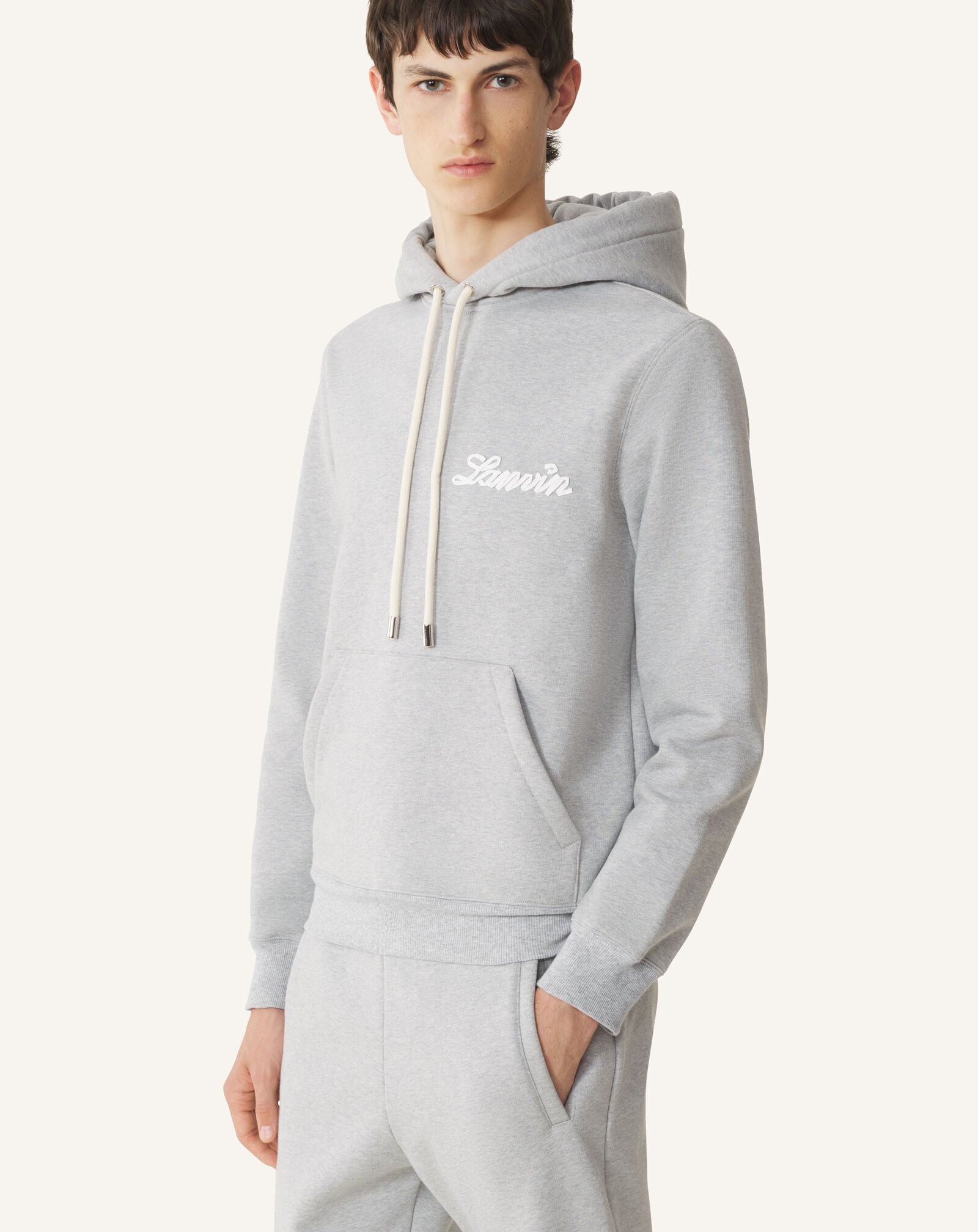 HOODIE RUBAN LANVIN Lanvin HOODIE RUBAN LANVIN Gris Chine RMHO0055F047P26