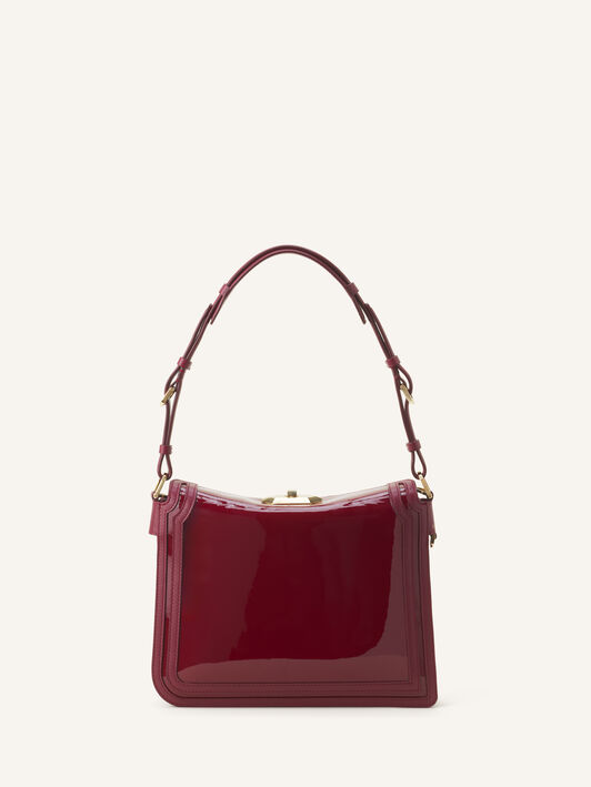 Lanvin BORSA COMPAGNON 20 IN PELLE VERNICIATA Granato LWBGLRPMGLCAA26