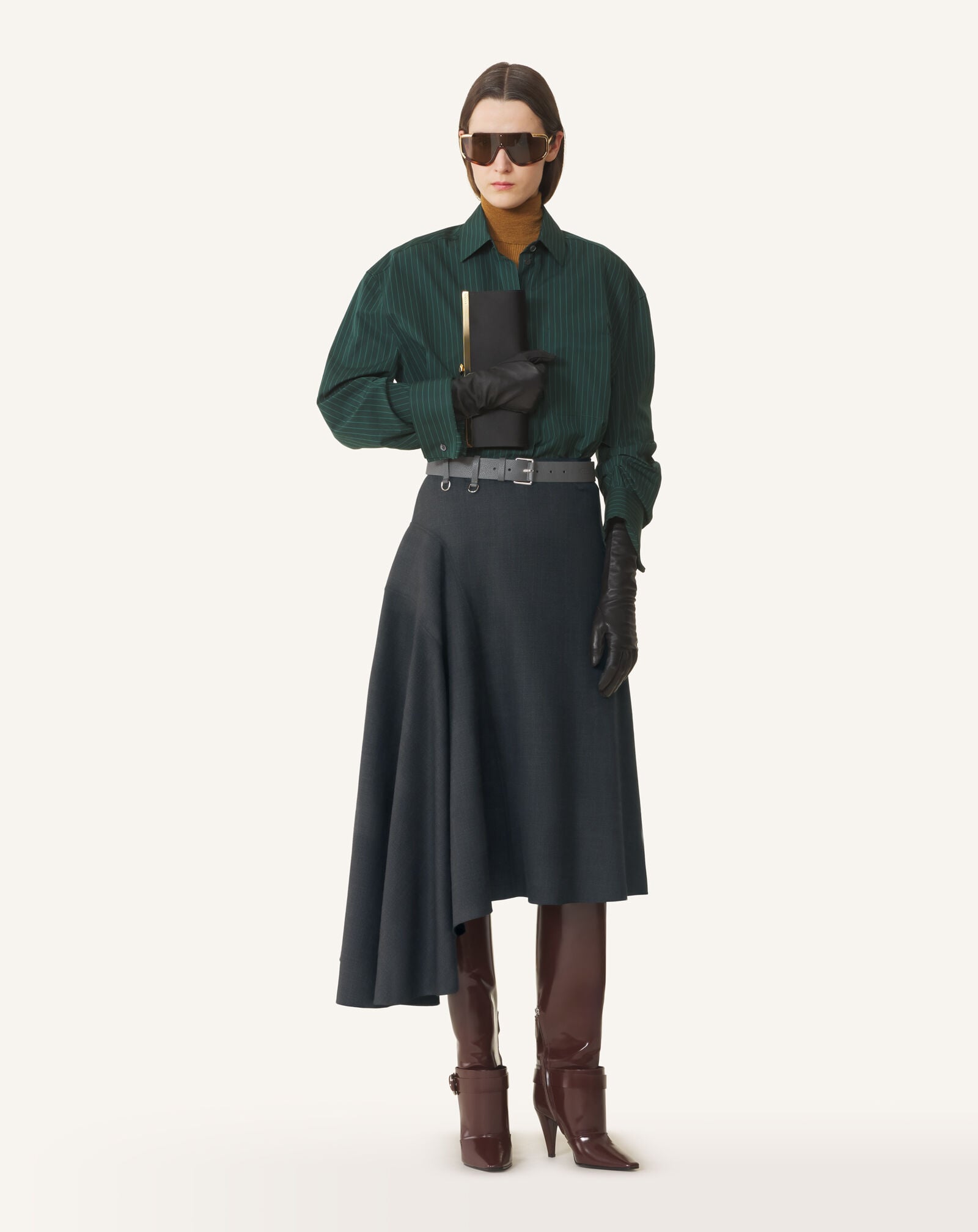 ASYMMETRICAL SKIRT Lanvin ASYMMETRICAL SKIRT Charcoal RWST00516383H26