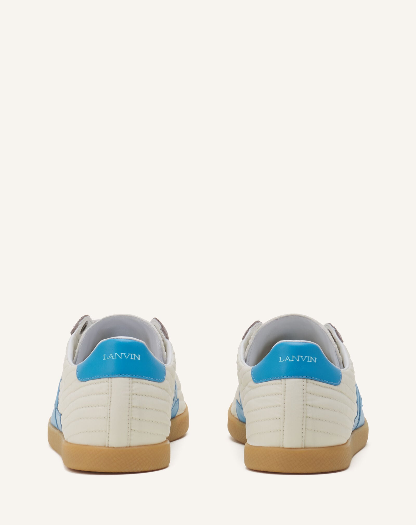 Lanvin SNEAKERS GLEN 2.0 EN NYLON Écru/Bleu clair FUSKZL01NYSQA26