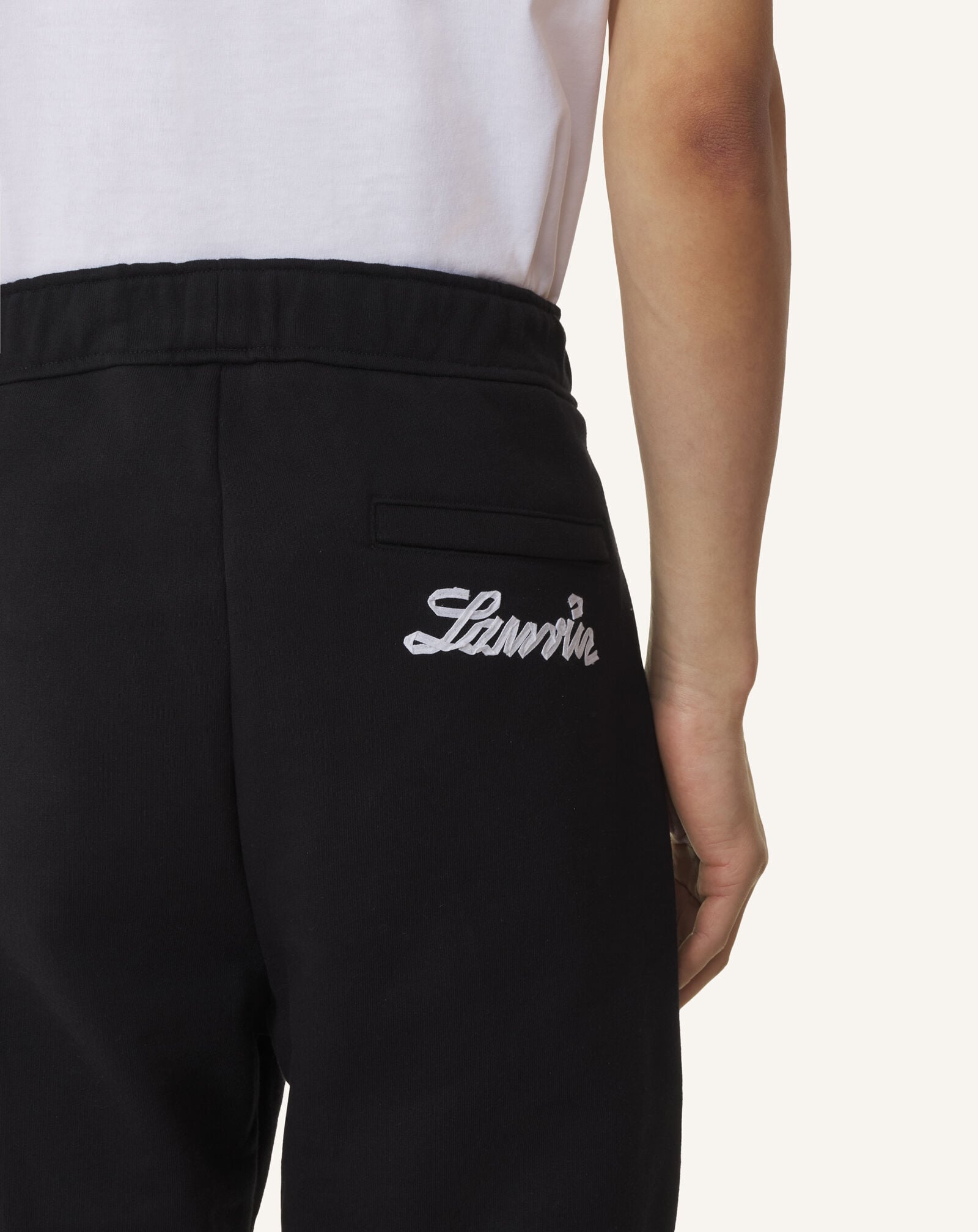 PANTALON DE JOGGING RUBAN LANVIN EN COTON Lanvin PANTALON DE JOGGING RUBAN LANVIN EN COTON Noir RMTR0130F009A26