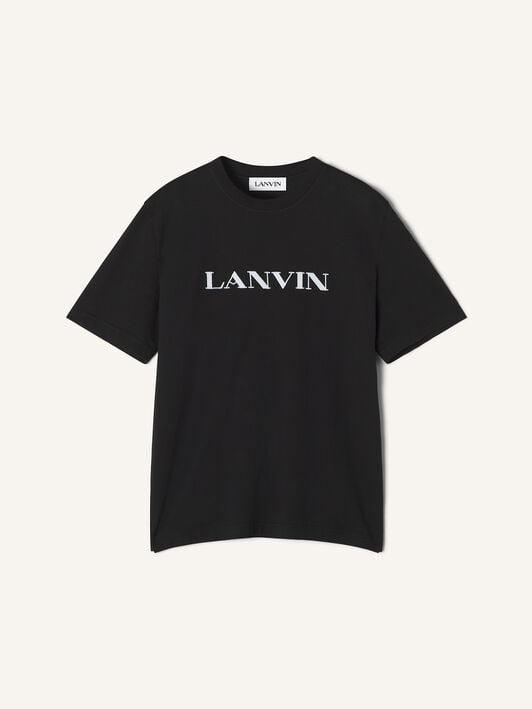 CAMISETA LANVIN DE ALGODÓN BORDADO Lanvin CAMISETA LANVIN DE ALGODÓN BORDADO Negro RMTS0012J300H25