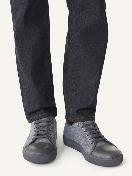 SNEAKERS DBB1 EN FEUTRE ET NAPPA Lanvin SNEAKERS DBB1 EN FEUTRE ET NAPPA Gris clair FMSKDBB1FELTA26