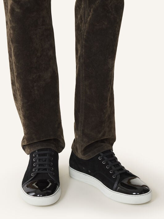 SNEAKERS DBB1 EN SUEDE ET CUIR VERNIS Lanvin SNEAKERS DBB1 EN SUEDE ET CUIR VERNIS Noir FMSKDBB1VBALP15