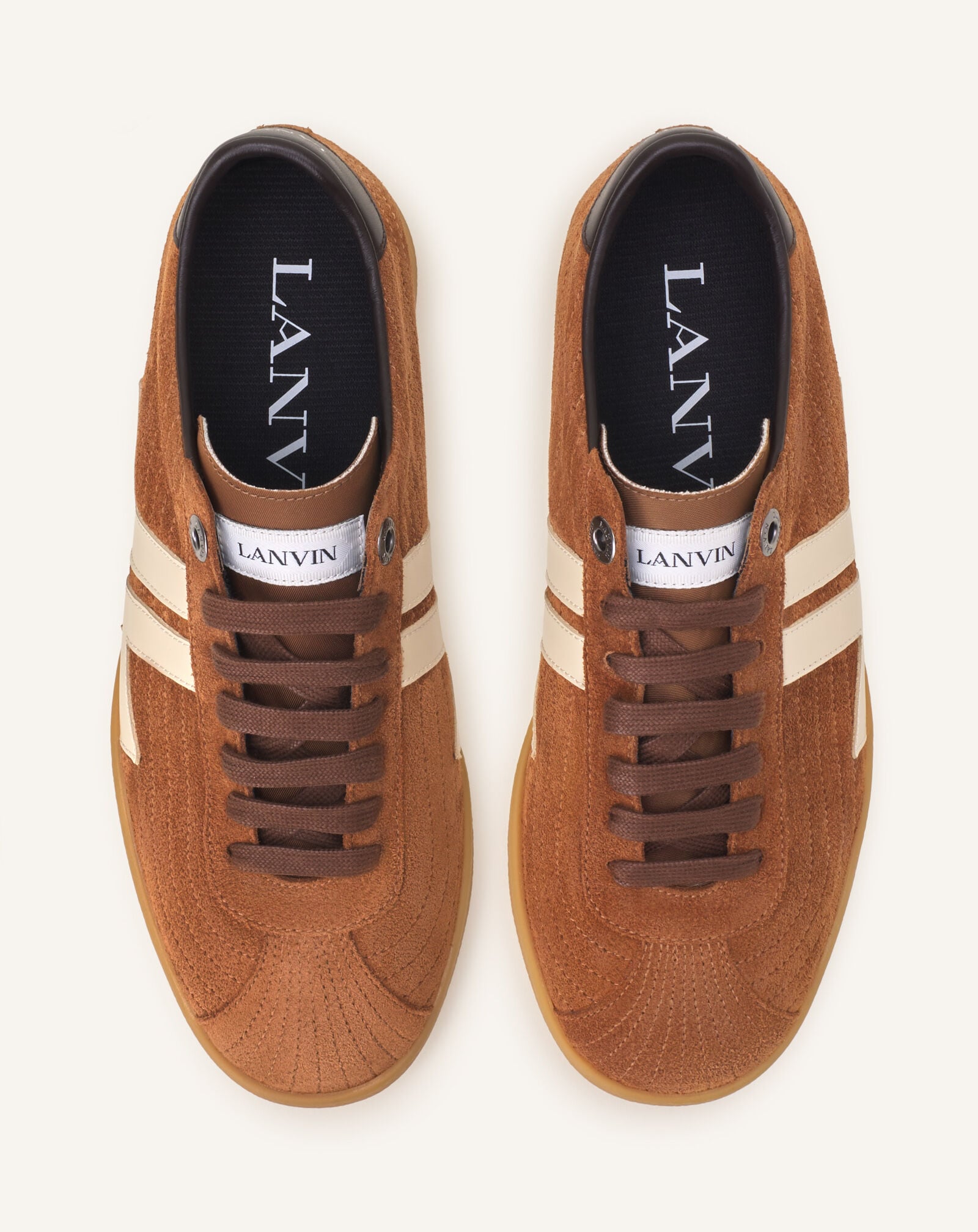SNEAKERS GLEN 2.0 IN LEATHER Lanvin SNEAKERS GLEN 2.0 IN LEATHER Cognac/Cream FUSKZL01ANAPA26