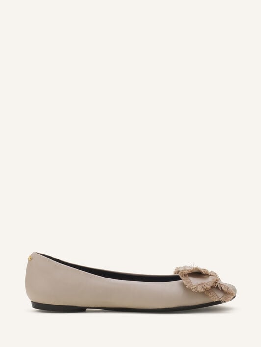 THE BOW BALLERINA FLAT Lanvin THE BOW BALLERINA FLAT Sand FWBAMB0GNAPPA26