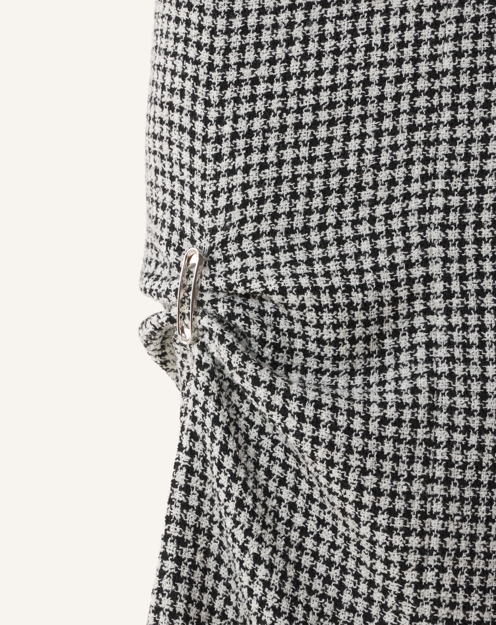 TWEED LONG SPLIT SKIRT Lanvin TWEED LONG SPLIT SKIRT Black/White RWST00086386A26